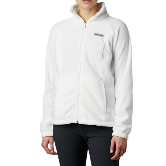 Columbia Women's Benton Springs Full Zip Fleece Jacket Size, M WHITE Like NEW - Picture 3 of 10
